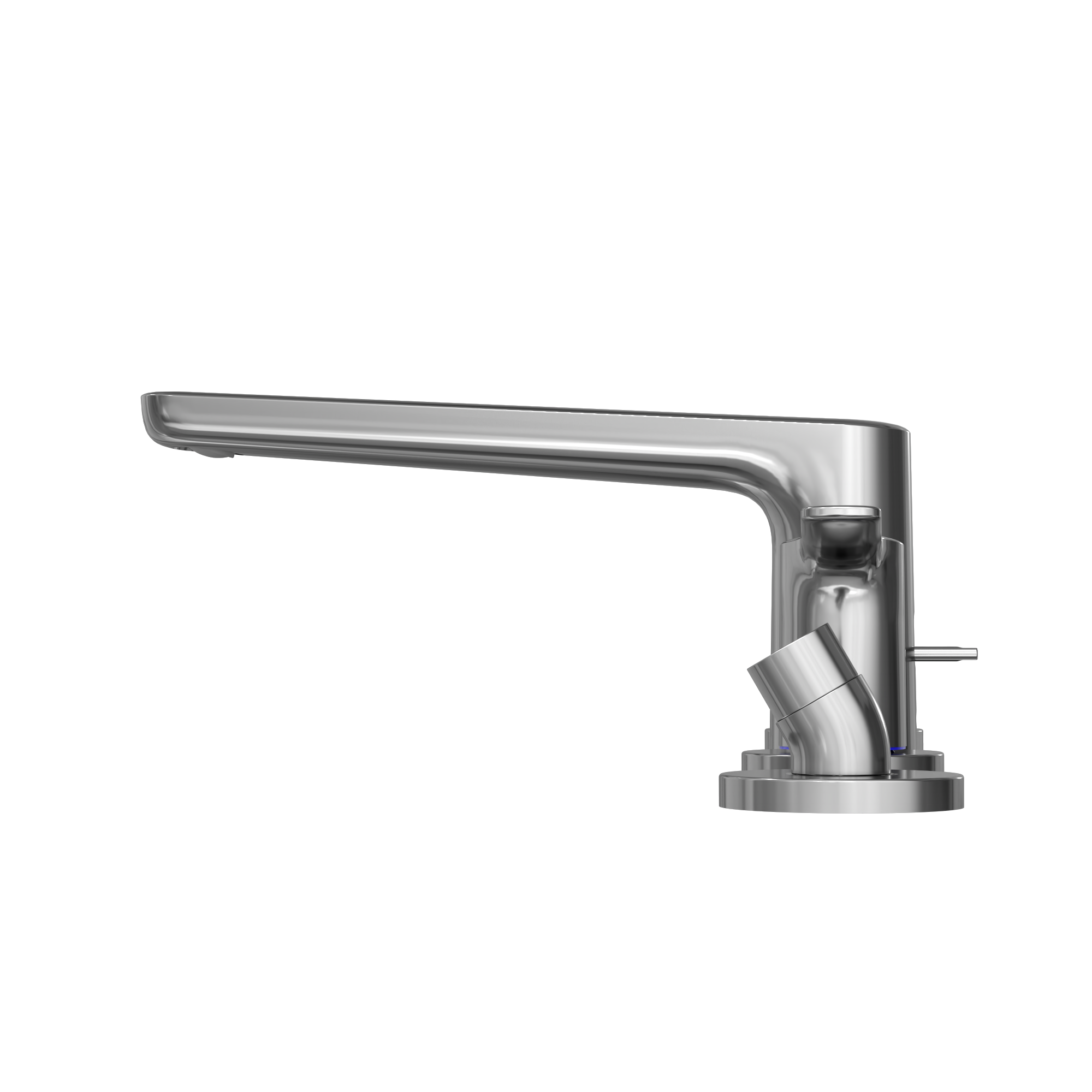 TOTO GS Four-hole Deck-Mount Roman Tub Filler Trim with Handshower, Polished Chrome, Brass, TBG03202U#CP