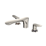 TOTO GO Two-Handle Deck-Mount Roman Tub Filler Trim, Polished Nickel, Brass, TBG01201U#PN