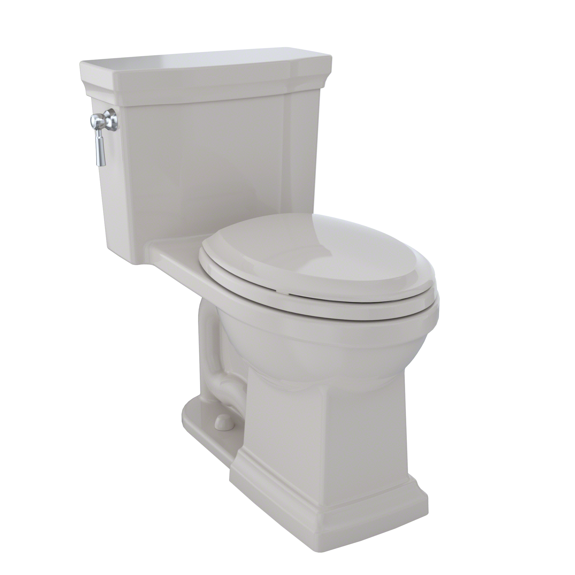 TOTO Promenade II One-Piece Elongated 1.28 GPF Universal Height Toilet with CEFIONTECT, Sedona Beige, Vitreous China, MS814224CEFG#12