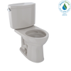 TOTO Drake II Two-Piece Round 1.28 GPF Universal Height Toilet with CEFIONTECT, Sedona Beige, Vitreous China, CST453CEFG#12