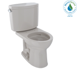 TOTO Drake II Two-Piece Round 1.28 GPF Universal Height Toilet with CEFIONTECT, Sedona Beige, Vitreous China, CST453CEFG#12