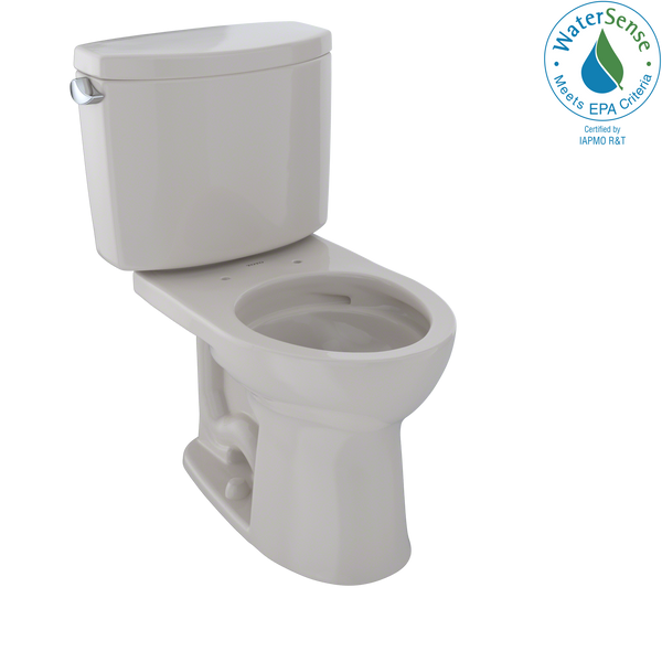 TOTO Drake II Two-Piece Round 1.28 GPF Universal Height Toilet with CEFIONTECT, Sedona Beige, Vitreous China, CST453CEFG#12