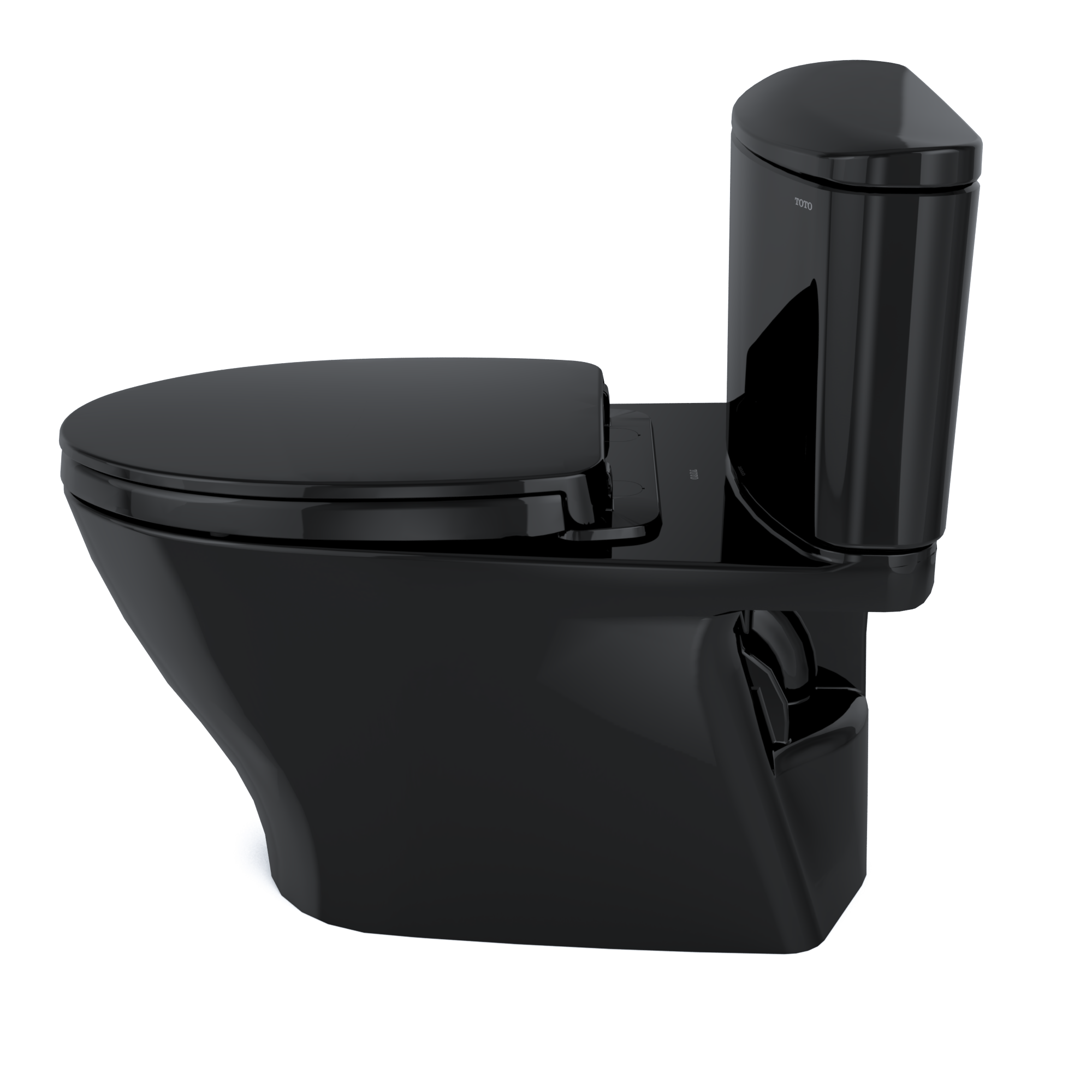 TOTO Nexus 1G Two-Piece Elongated 1.0 GPF Universal Height Toilet with SS124 SoftClose Seat, WASHLET+ Ready, Ebony, Vitreous China, MS442124CUF#51
