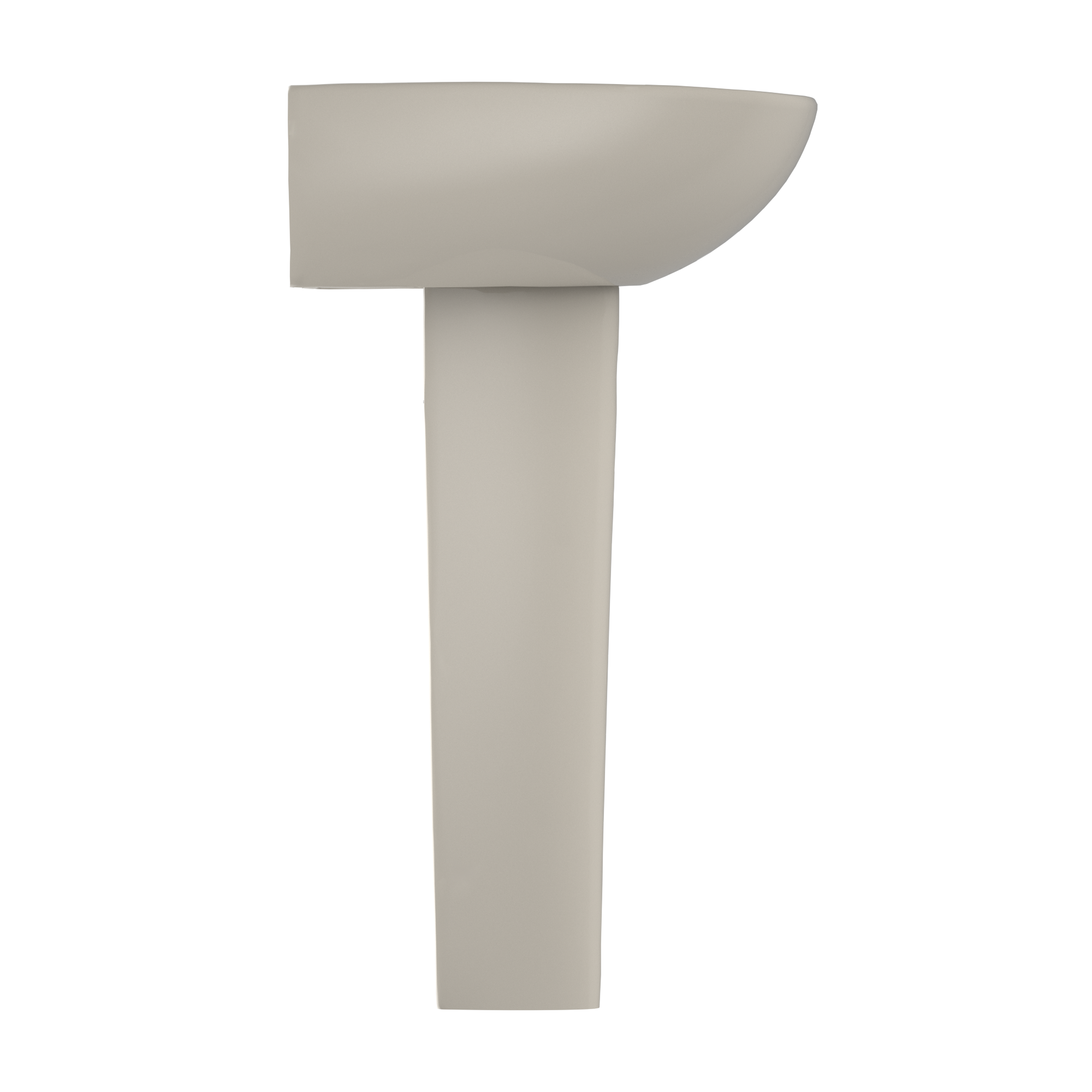 TOTO Supreme Oval Basin Pedestal Bathroom Sink with CeFiONtect for Single Hole Faucets, Bone, Vitreous China, LPT241G#03