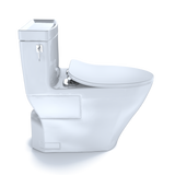 TOTO Aimes One-Piece Elongated 1.28 GPF Toilet with CEFIONTECT and SoftClose Seat, WASHLET+ Ready, Cotton White, Vitreous China, MS626234CEFG#01