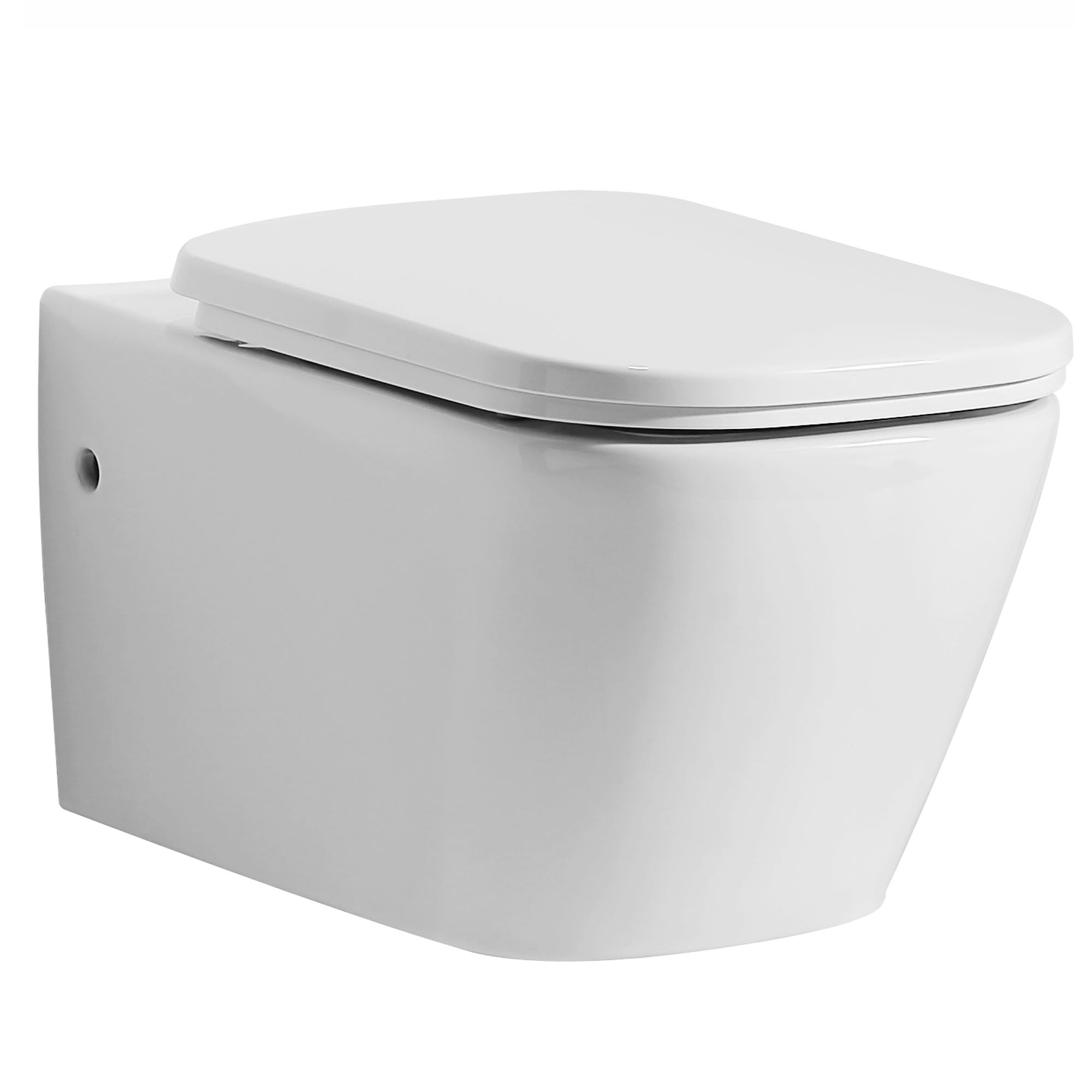 EAGO Porcelain, WD390 White Modern Ceramic Wall Mounted Toilet Bowl