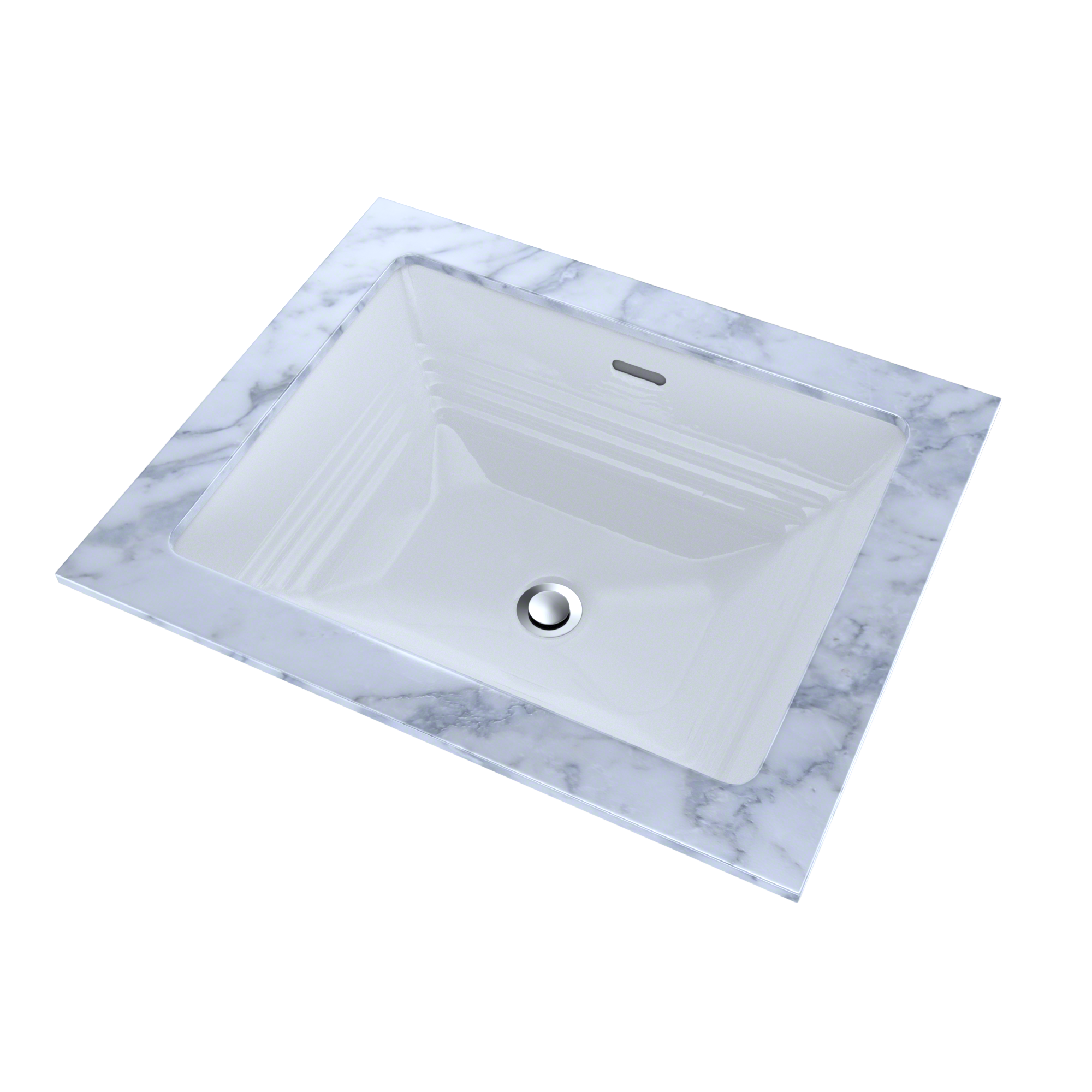 TOTO Promenade Rectangular Undermount Bathroom Sink, Cotton White, Vitreous China, LT533#01