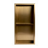 ALFI brand ABNP1224-BG 12" x 24" Brushed Gold PVD Stainless Steel Vertical Double Shelf Shower Niche, 20 Gauge