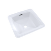 TOTO Connelly Square Undermount Bathroom Sink with CEFIONTECT, Cotton White, Vitreous China, LT491G#01