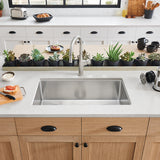 Blanco Cuvee 32" Undermount Stainless Steel Kitchen Sink, Satin Polish, 16 Gauge, No Faucet Hole, 524754