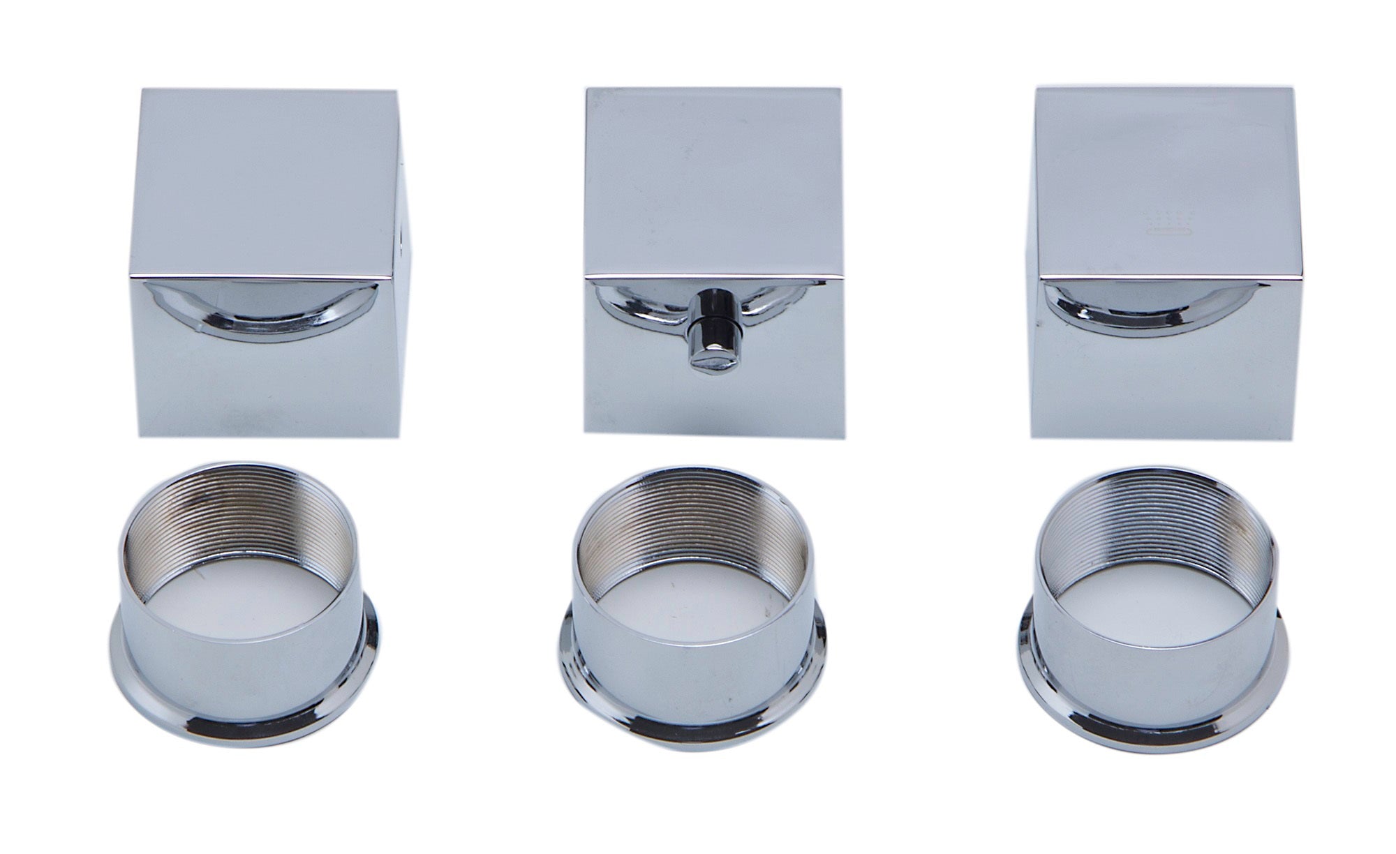 ALFI brand AB2801-PC Polished Chrome Concealed 3-Way Thermostatic Valve Shower Mixer Square Knobs, Brass