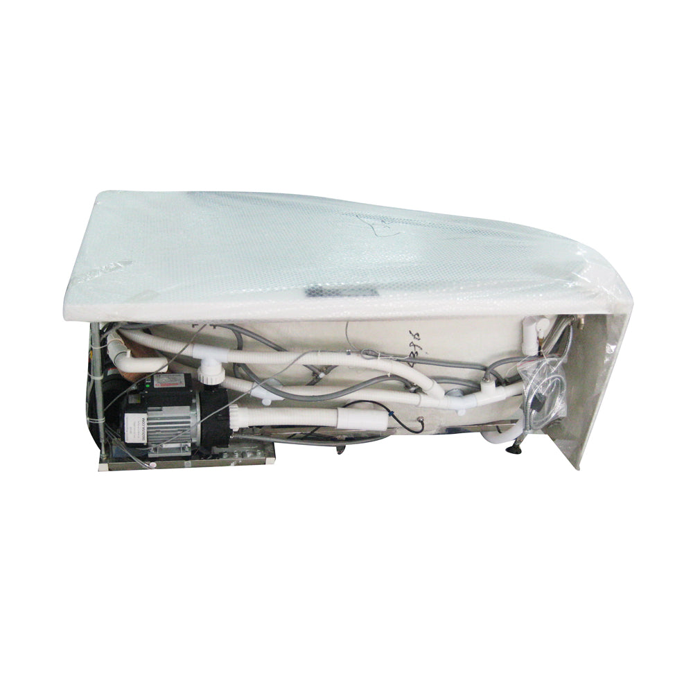 Eago 59" Acrylic Corner Neo-angle Round Bathtub, White, AM198ETL-L