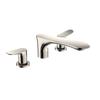 TOTO GO Two-Handle Deck-Mount Roman Tub Filler Trim, Polished Nickel, Brass, TBG01201U#PN