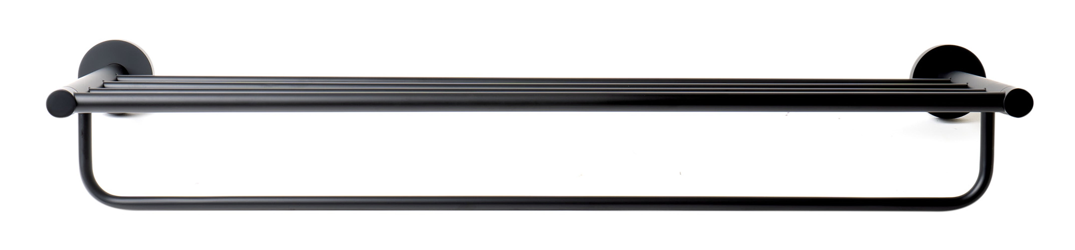 ALFI brand AB9538-BM Black Matte 26" Towel Bar & Shelf, Brass