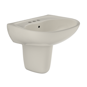 Alternate Image for TOTO Supreme Oval Wall-Mount Bathroom Sink with CEFIONTECT and Shroud for 4 Inch Center Faucets, Sedona Beige, Vitreous China, LHT241.4G#12
