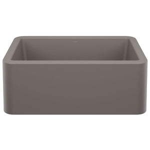 Alternate Image for Blanco Ikon 27" Silgranit Farmhouse Sink, Volcano Gray, No Faucet Hole, 443112