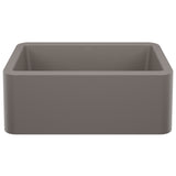 Blanco Ikon 27" Silgranit Farmhouse Sink, Volcano Gray, No Faucet Hole, 443112