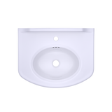 TOTO Dartmouth Rectangular Pedestal Bathroom Sink with Arched Front for Single Hole Faucets, Cotton White, Vitreous China, LPT642#01