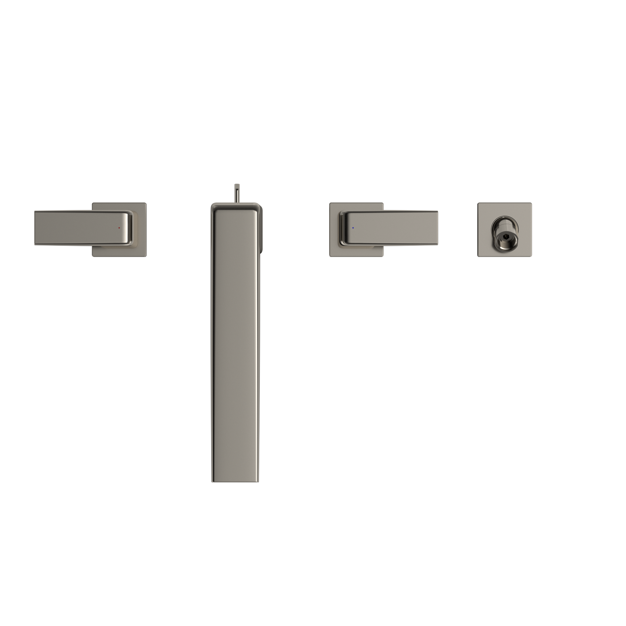 TOTO GB Two-Handle Deck-Mount Roman Tub Filler Trim with Handshower, Polished Nickel, Brass, TBG10202U#PN