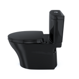 TOTO Aquia IV Two-Piece Elongated Dual Flush 1.28 and 0.9 GPF Universal Height Toilet, WASHLET+ Ready, Ebony, Vitreous China, MS446124CEMFN#51