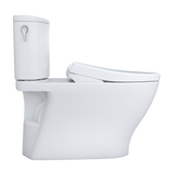 TOTO WASHLET+ Nexus Two-Piece Elongated 1.28 GPF Toilet with Auto Flush S7A Contemporary Bidet Seat, Cotton White, Vitreous China|Plastic, MW4424736CEFGA#01