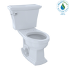 TOTO Eco Clayton Two-Piece Elongated 1.28 GPF Universal Height Toilet, Cotton White, Vitreous China, CST784EF#01