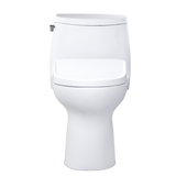 TOTO WASHLET+ UltraMax II 1G One-Piece Elongated 1.0 GPF Toilet and WASHLET+ S7A Contemporary Bidet Seat, Cotton White, Vitreous China|Plastic, MW6044736CUFG#01