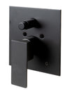 ALFI brand AB5601-BM Black Matte Shower Valve with Square Lever Handle and Diverter, Brass