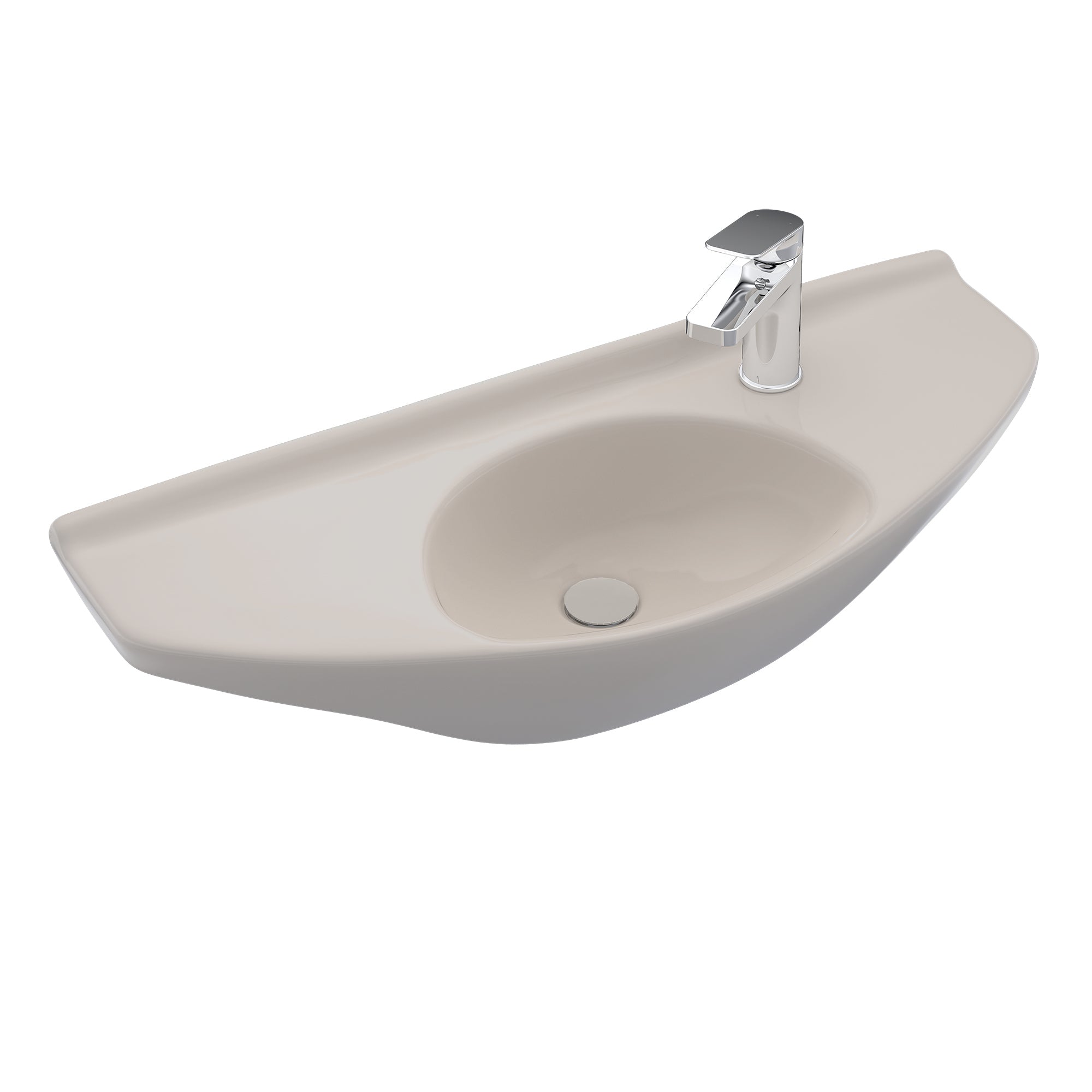 TOTO Oval Wall-Mount Bathroom Sink with CEFIONTECT, Sedona Beige, Vitreous China, LT650G#12