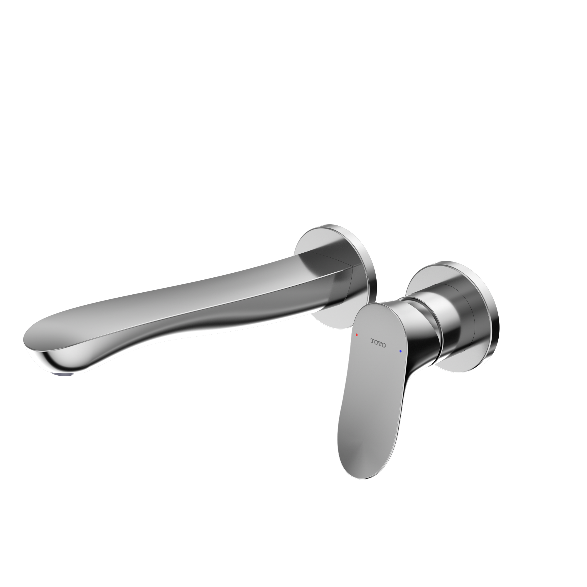 TOTO GO 1.2 GPM Wall-Mount Single-Handle L Bathroom Faucet with COMFORT GLIDE Technology, Polished Chrome, Brass, TLG01311UA#CP