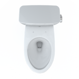 TOTO Drake Two-Piece Elongated 1.28 GPF Universal Height TORNADO FLUSH Toilet with CEFIONTECT and Right-Hand Trip Lever, Cotton White, Vitreous China, CST776CEFRG#01