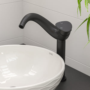 Alternate Image for ALFI brand 1.2 GPM Lever Curved Spout Bathroom Faucet, Modern, Black Matte, AB1570-BM