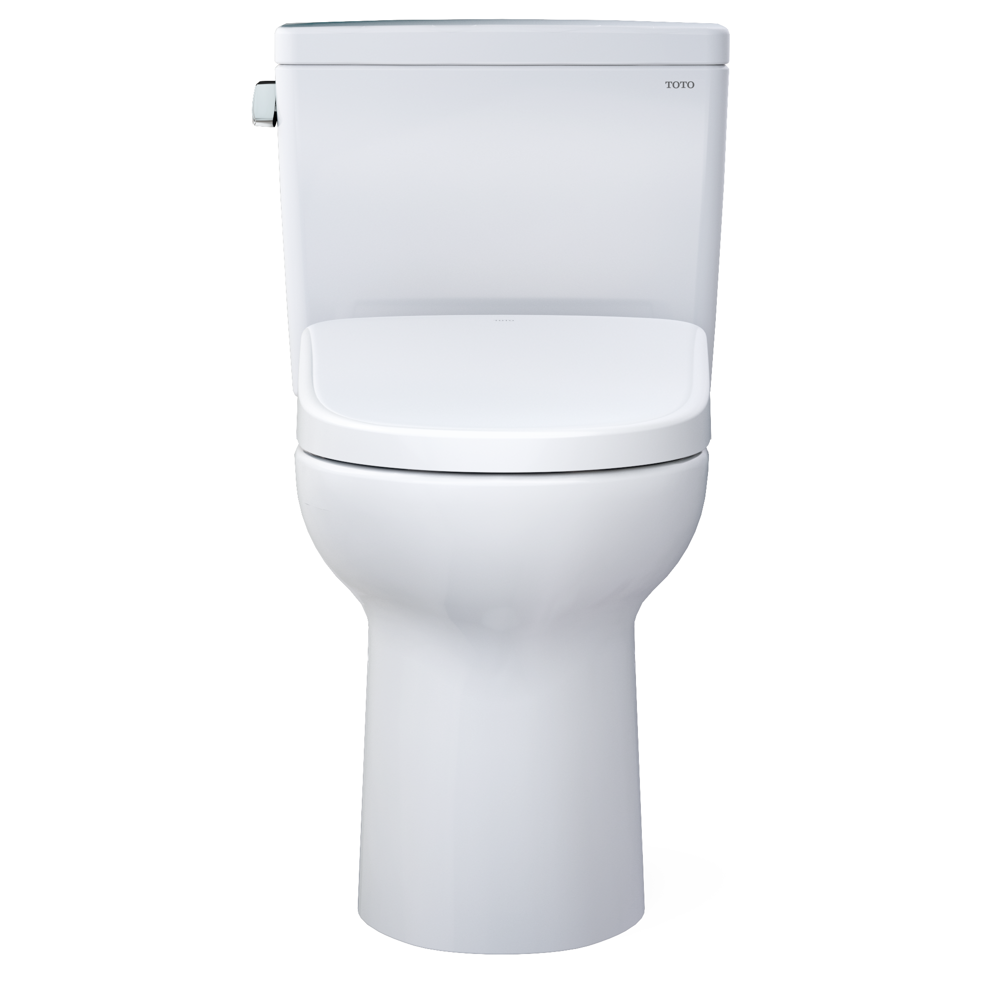 TOTO Drake WASHLET+ Two-Piece Elongated 1.6 GPF Universal Height TORNADO FLUSH Toilet with S7 Contemporary Bidet Seat, 10 Inch Rough-In, Cotton White, Vitreous China|Plastic, MW7764726CSFG.10#01
