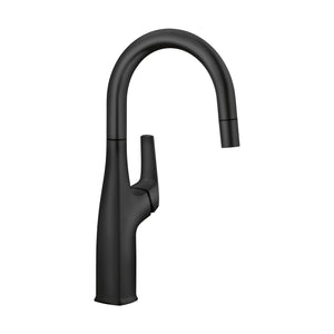 Alternate Image for Blanco Rivana Pull-Down Bar Faucet, Matte Black, 1.5 GPM, Brass, 443021