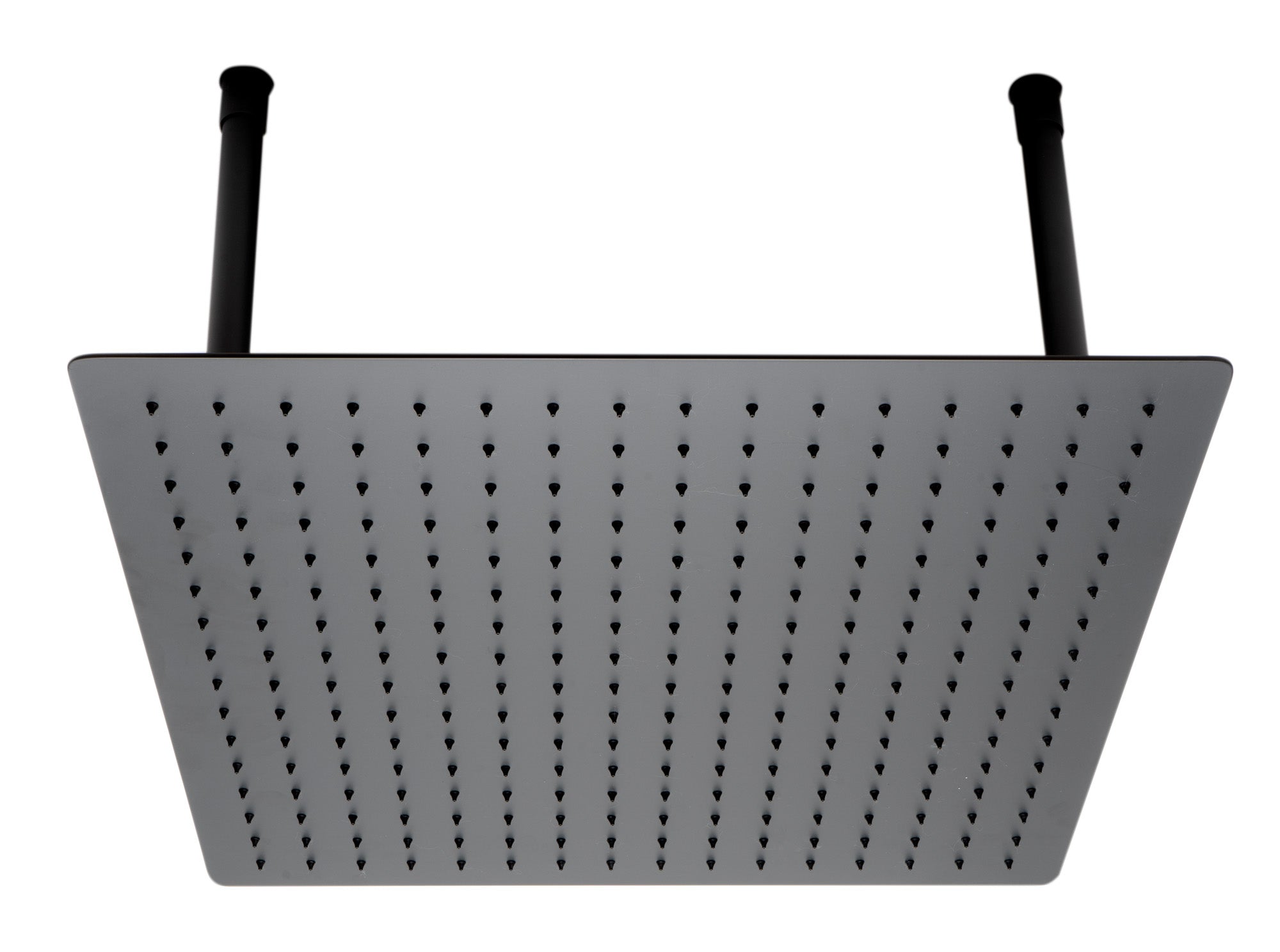 ALFI brand RAIN20S-BM Matte Black Stainless Steel 20" Square Ultra-Thin Rain Shower Head, Black Matte