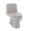TOTO Eco UltraMax One-Piece Round Bowl 1.28 GPF Toilet, Bone, Vitreous China, MS853113E#03