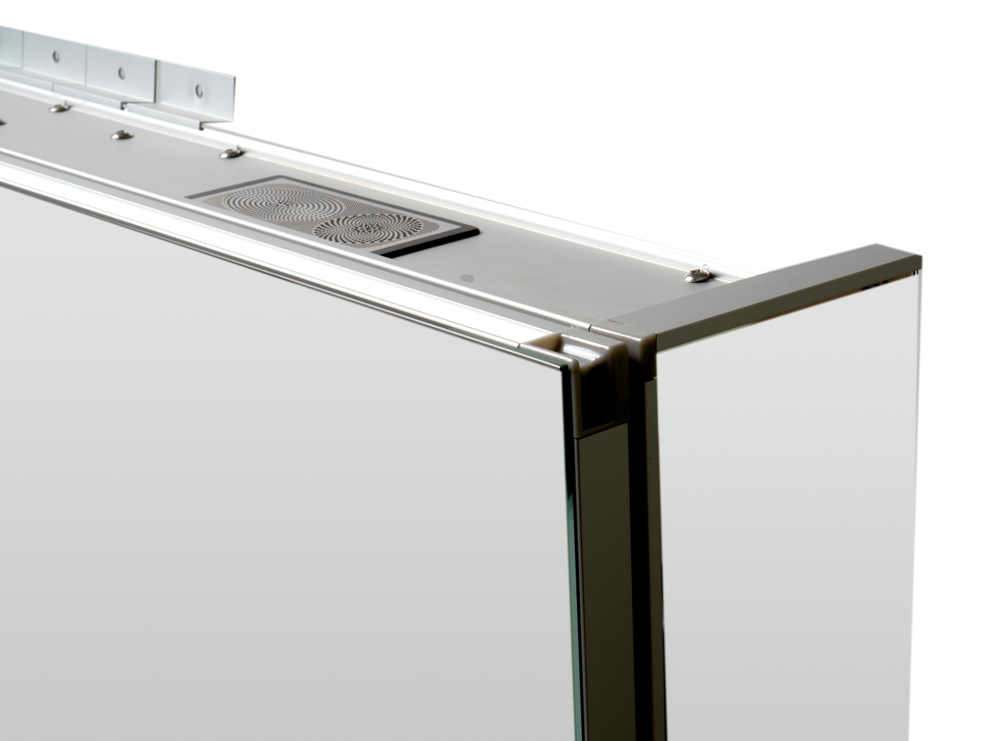 ALFI brand ABMC4228BT 42" x 28" Triple Door LED Light Bluetooth Medicine Cabinet, Aluminum, Gray