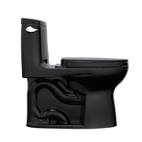 TOTO UltraMax II One-Piece Elongated 1.28 GPF Universal Height Toilet with SS124 SoftClose Seat, WASHLET+ Ready, Ebony, Vitreous China|Plastic, MS604124CEF#51