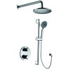 ALFI brand AB2545-PC Polished Chrome Round Style 2 Way Thermostatic Shower Set, Brass