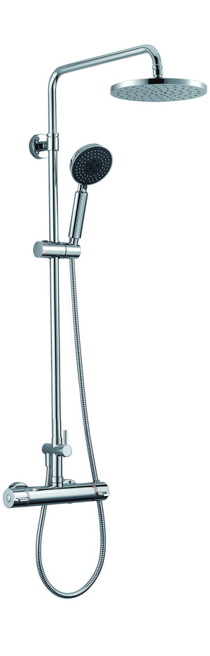 Alternate Image for ALFI brand AB2867-PC Polished Chrome Round Style Thermostatic Exposed Shower Set, Brass