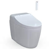 TOTO WASHLET G450 1.0 or 0.8 GPF Smart Toilet with Integrated Bidet Seat and CEFIONTECT, Cotton White, Vitreous China|Plastic, MS922CUMFG#01