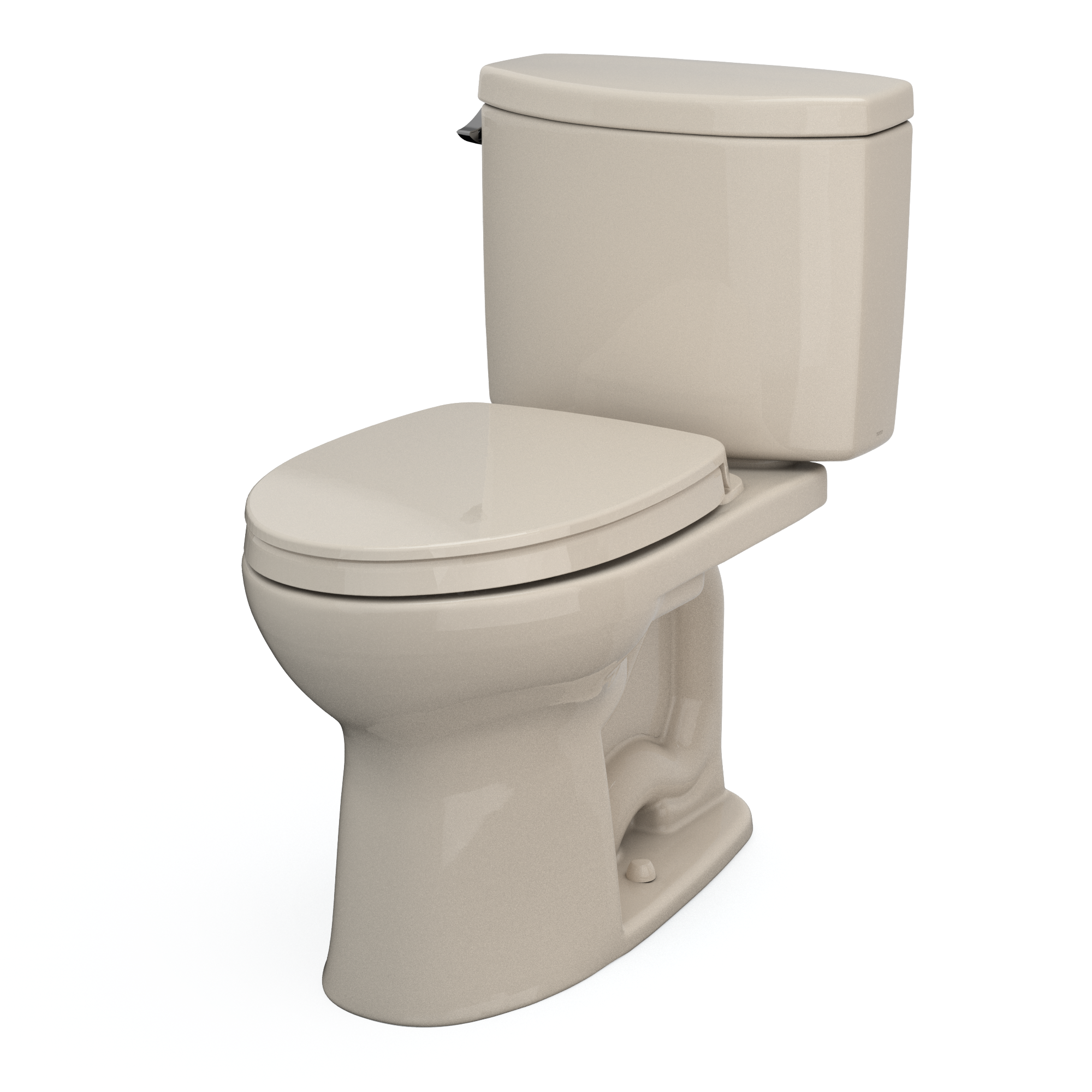 TOTO Drake II Two-Piece Elongated 1.28 GPF Universal Height Toilet with CEFIONTECT and SS124 SoftClose Seat, WASHLET+ Ready, Bone, Vitreous China|Plastic, MS454124CEFG#03