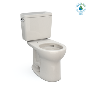 Alternate Image for TOTO Drake Two-Piece Round 1.28 GPF Universal Height TORNADO FLUSH Toilet with CEFIONTECT, Sedona Beige, Vitreous China, CST775CEFG#12