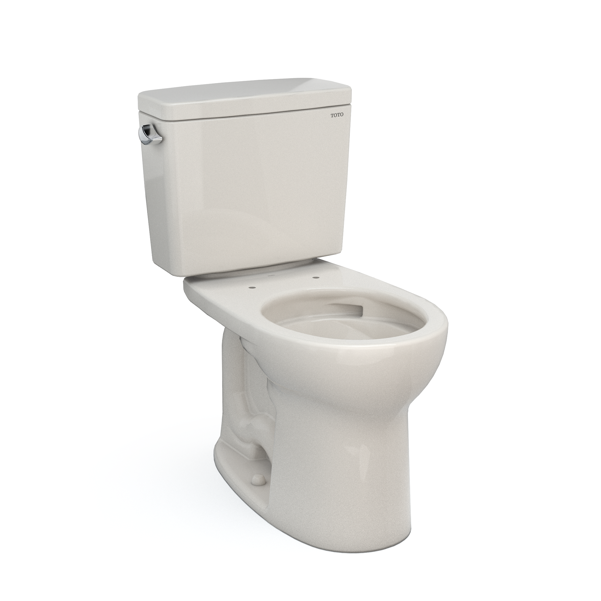 TOTO Drake Two-Piece Round 1.28 GPF Universal Height TORNADO FLUSH Toilet with CEFIONTECT, Sedona Beige, Vitreous China, CST775CEFG#12