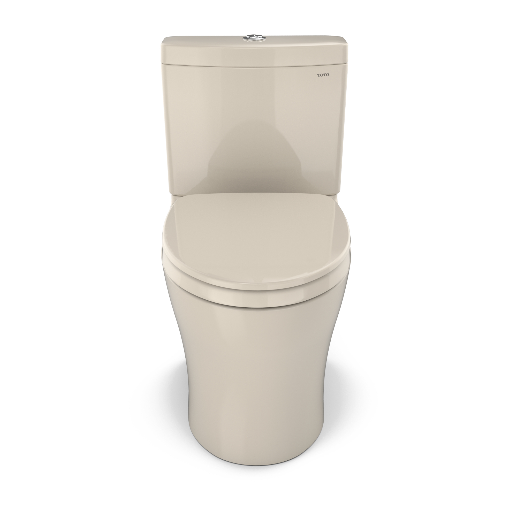 TOTO Aquia IV Two-Piece Elongated Dual Flush 1.28 and 0.9 GPF Universal Height Toilet with CEFIONTECT, WASHLET+ Ready, Bone, Vitreous China, MS446124CEMFGN#03