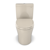 TOTO Aquia IV Two-Piece Elongated Dual Flush 1.28 and 0.9 GPF Universal Height Toilet with CEFIONTECT, WASHLET+ Ready, Bone, Vitreous China, MS446124CEMFGN#03