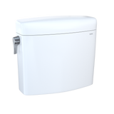 TOTO Aquia IV Cube Dual Flush 1.28 and 0.9 GPF Toilet Tank Only with WASHLET+ Auto Flush Compatibility, Cotton White, Vitreous China, ST436EMNA#01