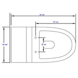 EAGO Plastic, White, R-326SEAT Replacement Soft Closing Toilet Seat for TB326