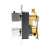 ALFI brand AB2601-PC Polished Chrome Square Knob 1 Way Thermostatic Shower Mixer, Brass