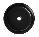 ALFI brand 15.5" x 15.5" Round Above Mount Porcelain Bathroom Sink, Black Matte, No Faucet Hole, ABC907-BM